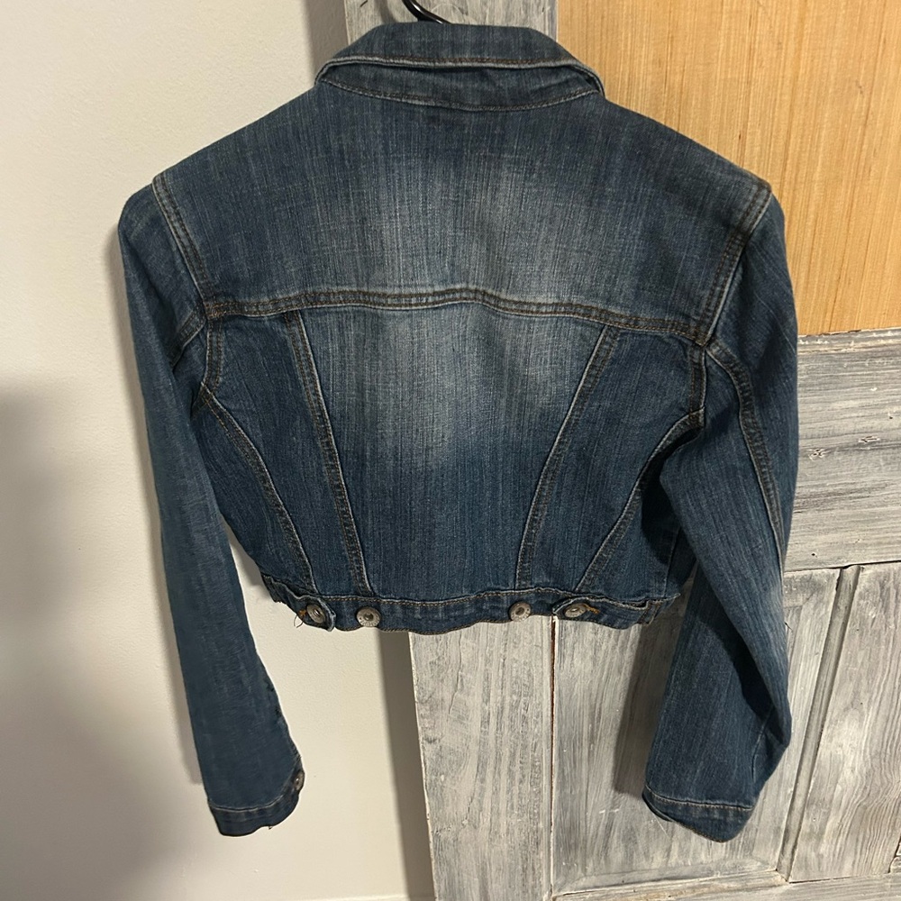 Dollhouse small cropped denim jacket